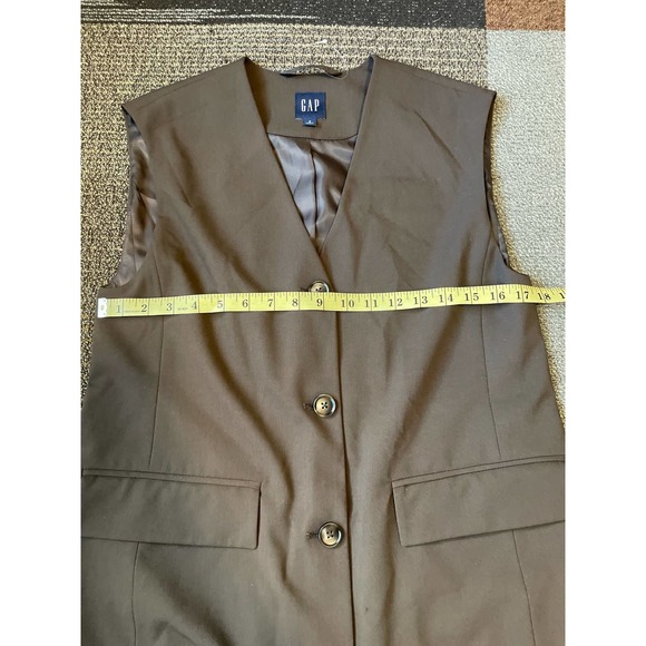 NWOT Gap Double Breasted Long Sleeveless Vest. C19 - Picture 5 of 6